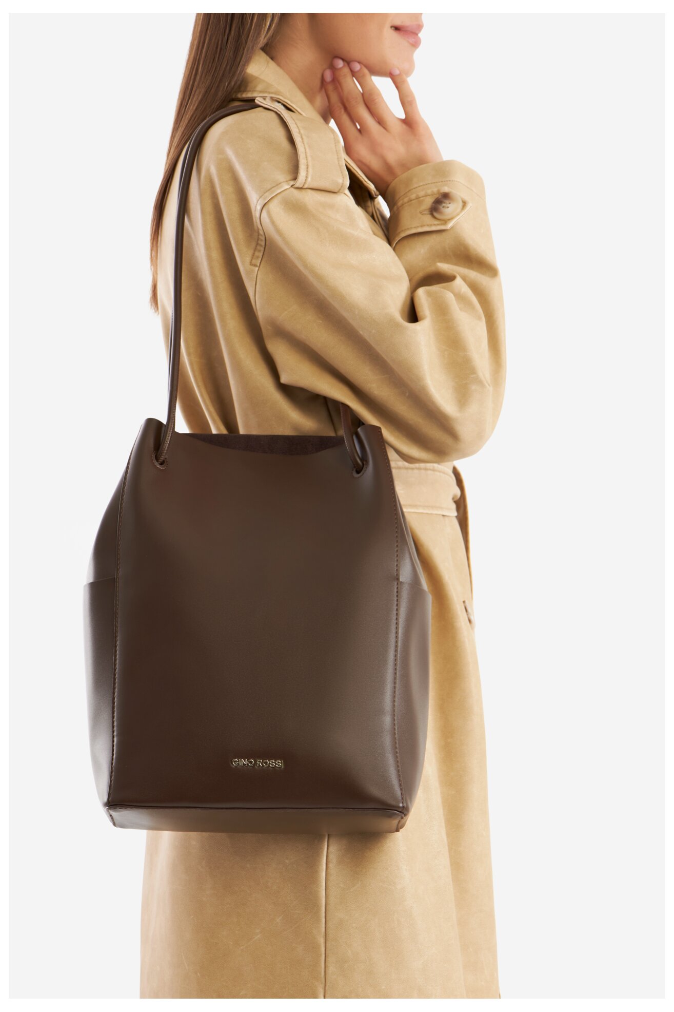 Torebka Gino Rossi CSN5234 Brązowy ciemny