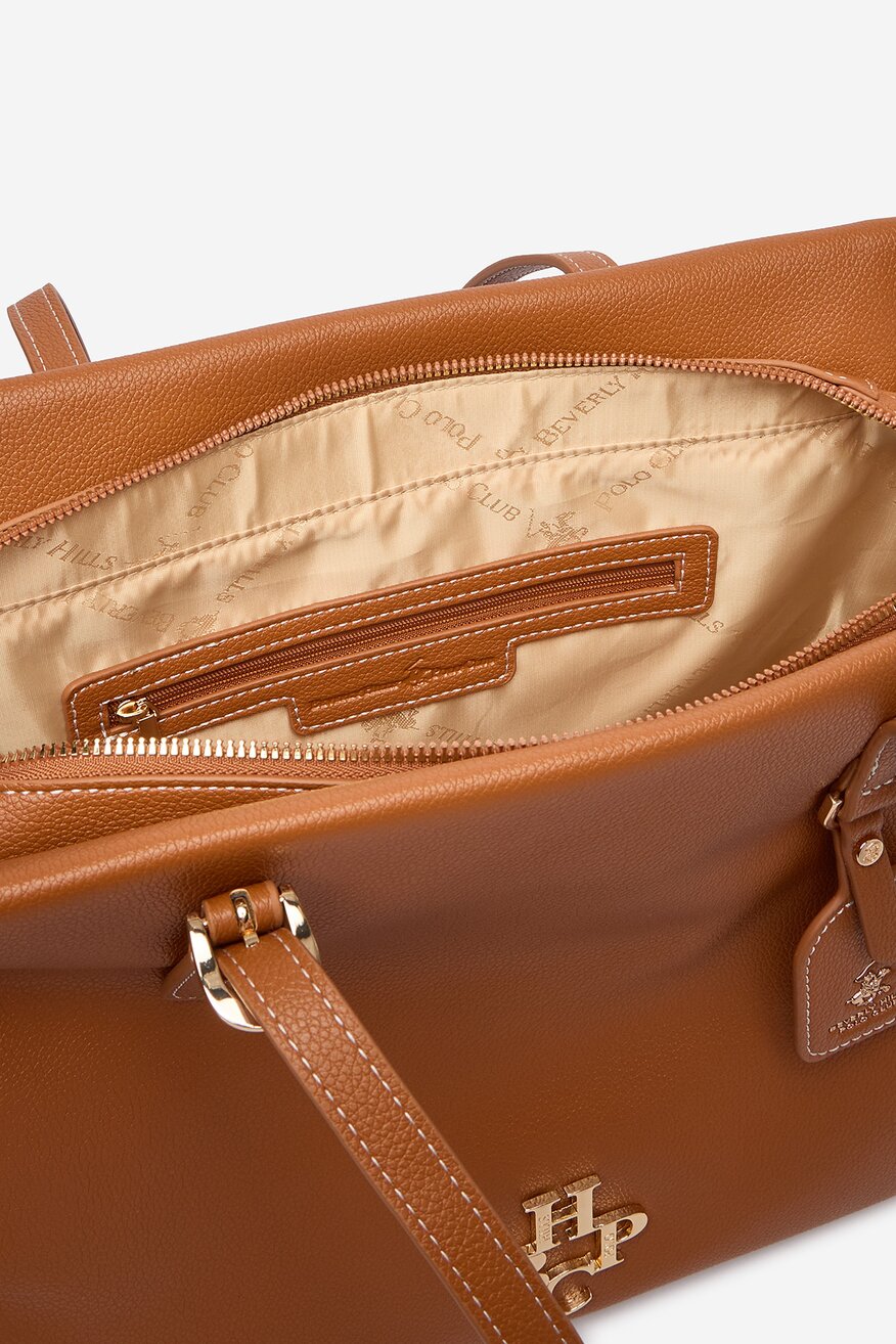 Дамска чанта Beverly Hills Polo Club КАМЕЛ - 5906751599426