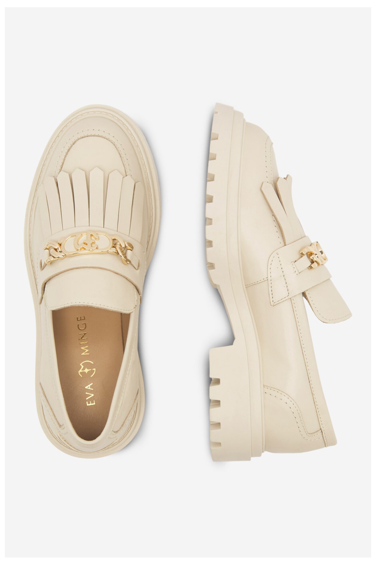 Мокасини EVA MINGE ANGE-1018 БЕЖЕВИЙ