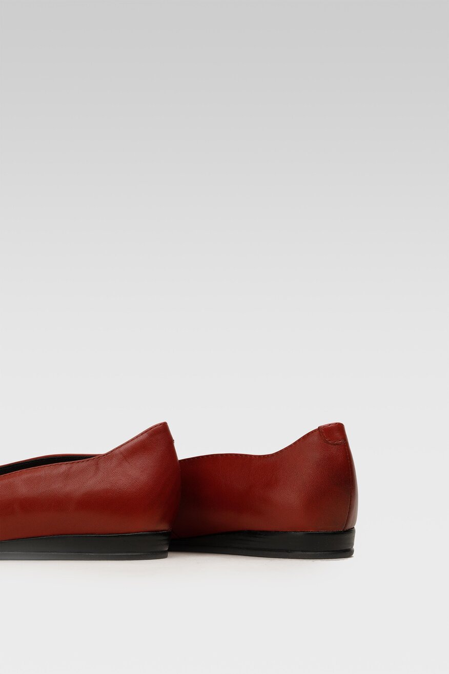 
                Lasocki - Skórzane baleriny czerwone - 5903698934471