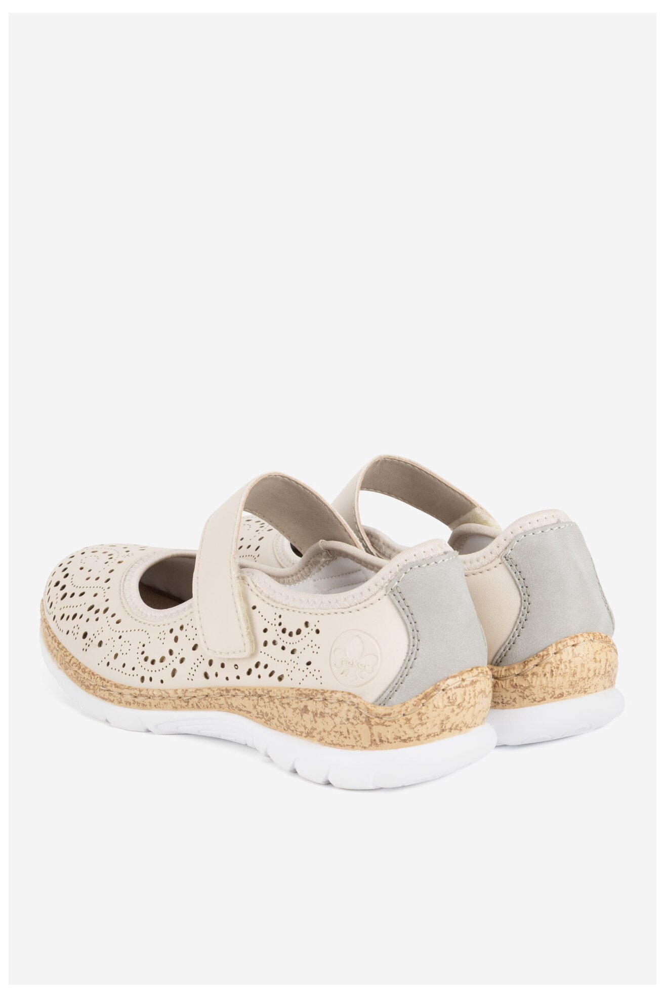 Baleriny Rieker N4299-60 Beżowy jasny