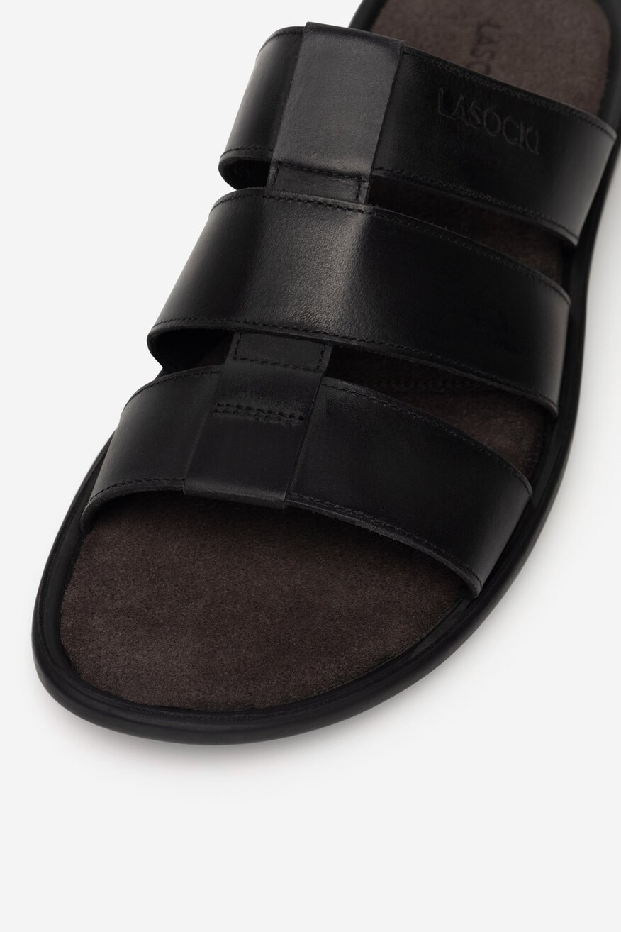 
                Lasocki - Klapki skórzane - 5905588596073