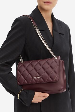 Сумка З Ремінцем NINE WEST CEO-CHARLOTTE-S22560-5 БОРДОВИЙ