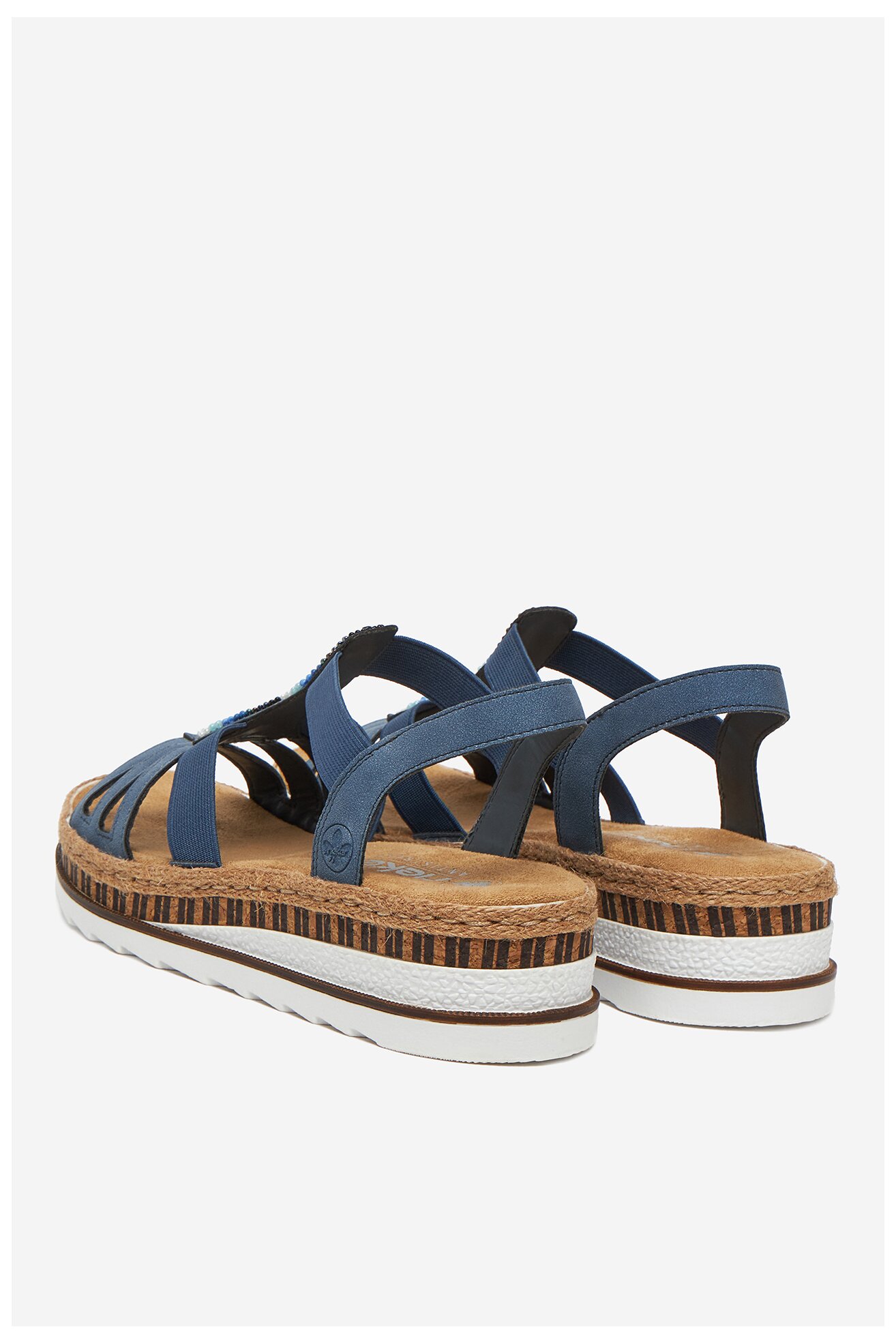 Sandały Rieker V7909-12 Niebieski ciemny