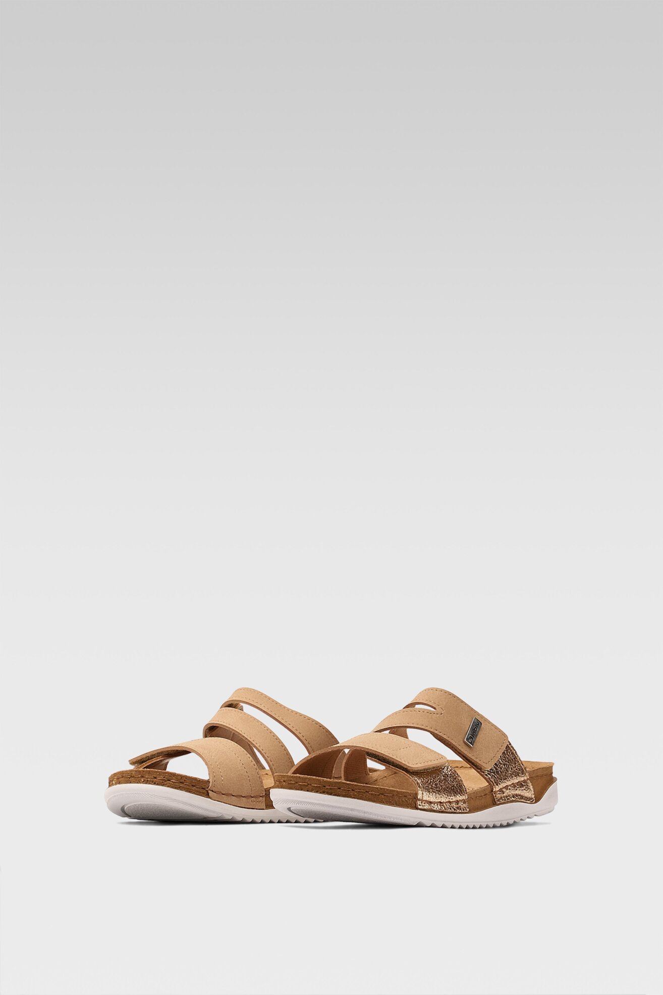 Klapki Inblu AA093N01 Złoty