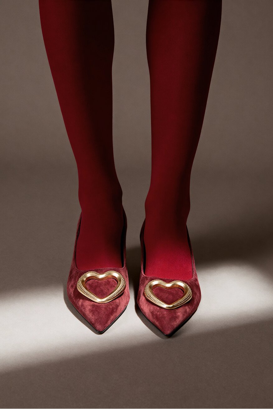 
                Балетки EVA MINGE БОРДОВИЙ - 5906751321577