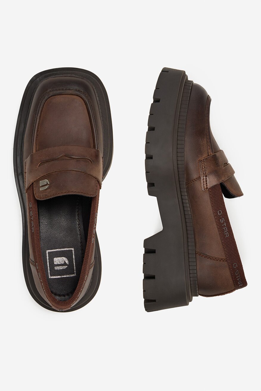 G-STAR RAW - Loafersy skórzane - 5906751395325