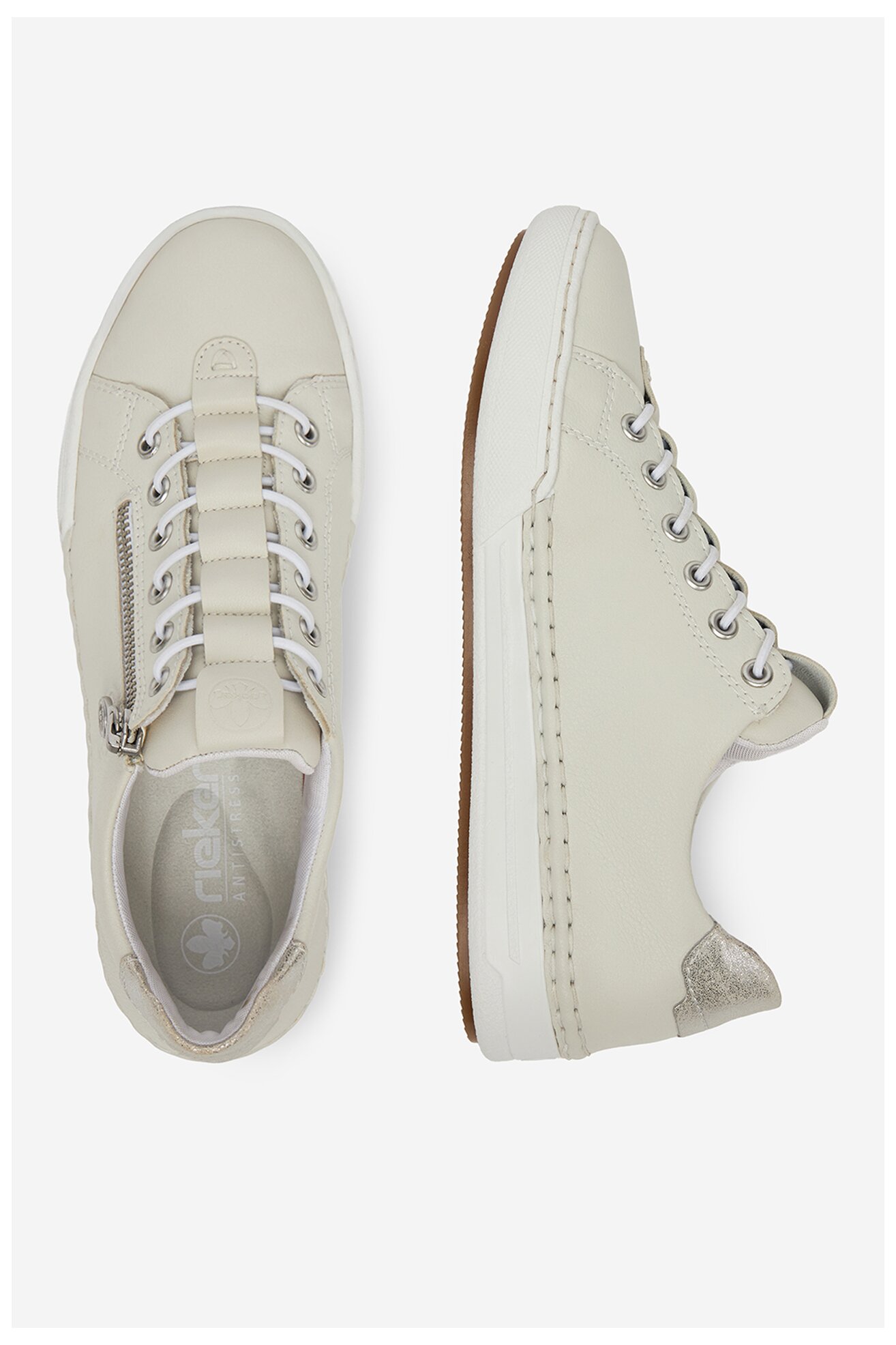 Sneakerși Rieker L7250-80 IVORY