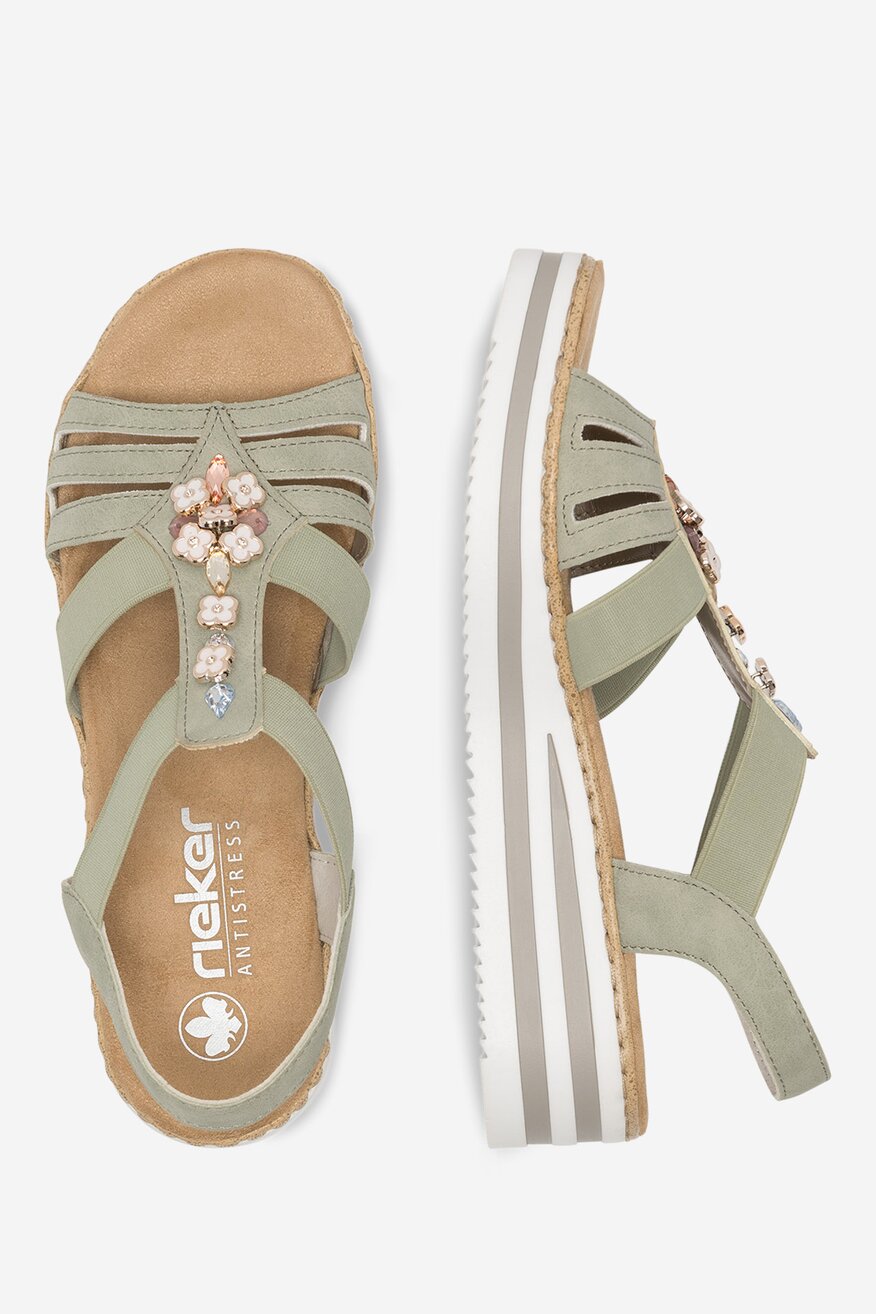 
                Rieker - Sandały na koturnie - 2230056245614