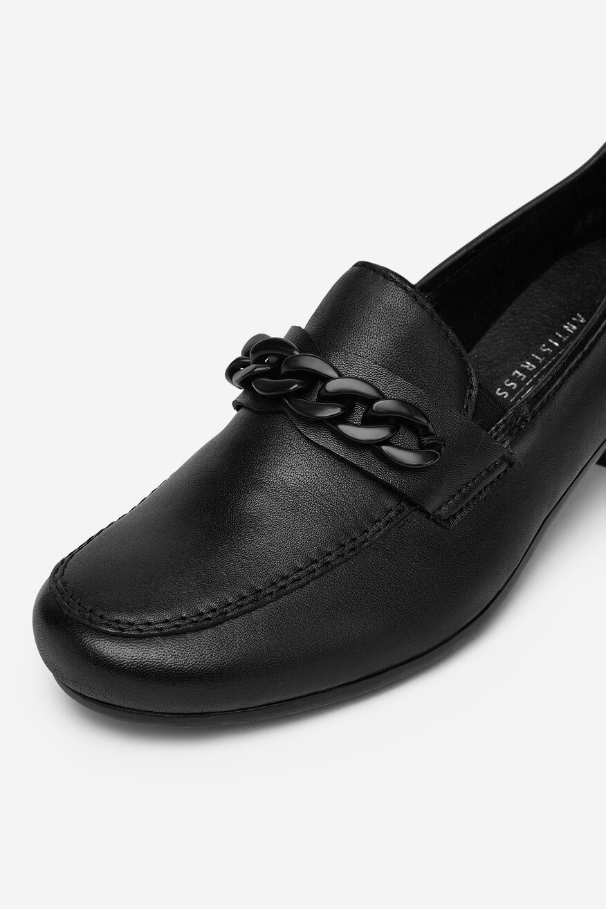 
                Rieker - Półbuty skórzane na obcasie - 2230074048747