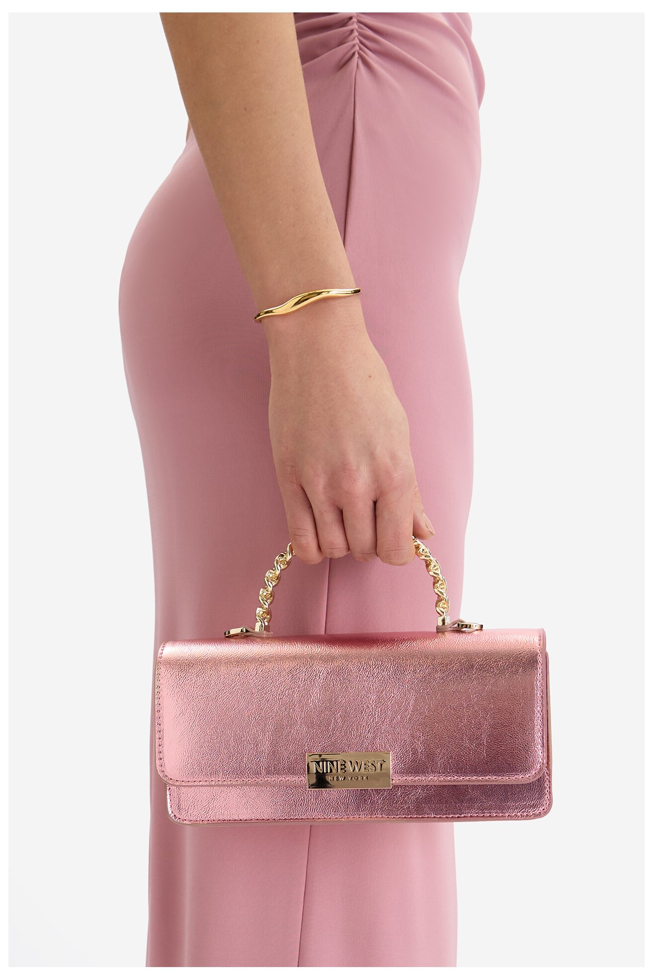 Torebka NINE WEST CEO-MERCER MOOD-KY317 Różowe złoto