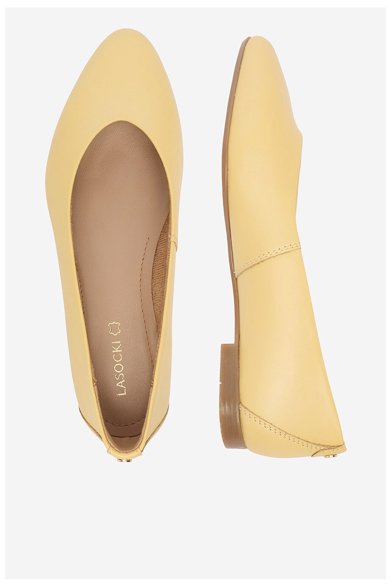 Baleriny Lasocki CEO-RST-KAJA-66 Żółty jasny