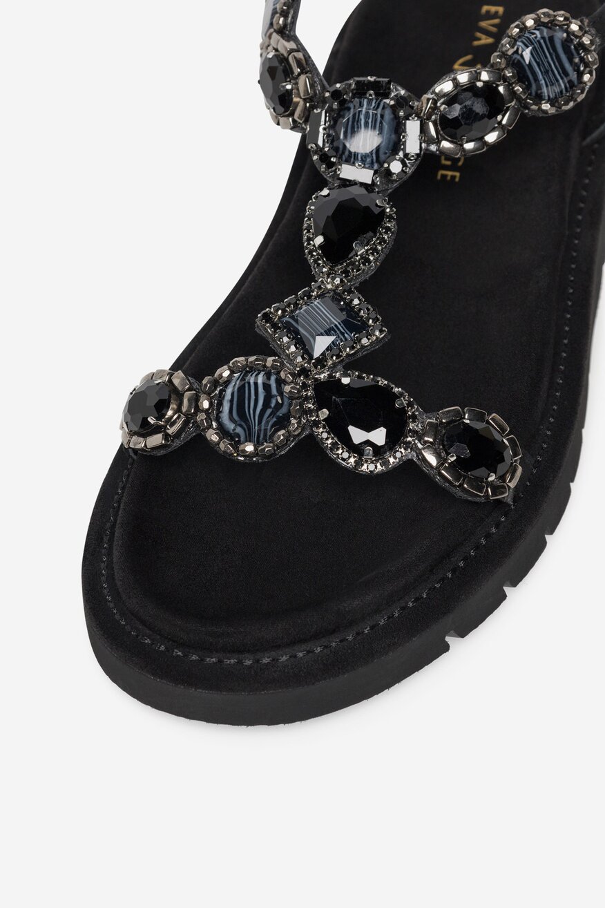 
                EVA MINGE - Sandały zamszowe - 5905588550235