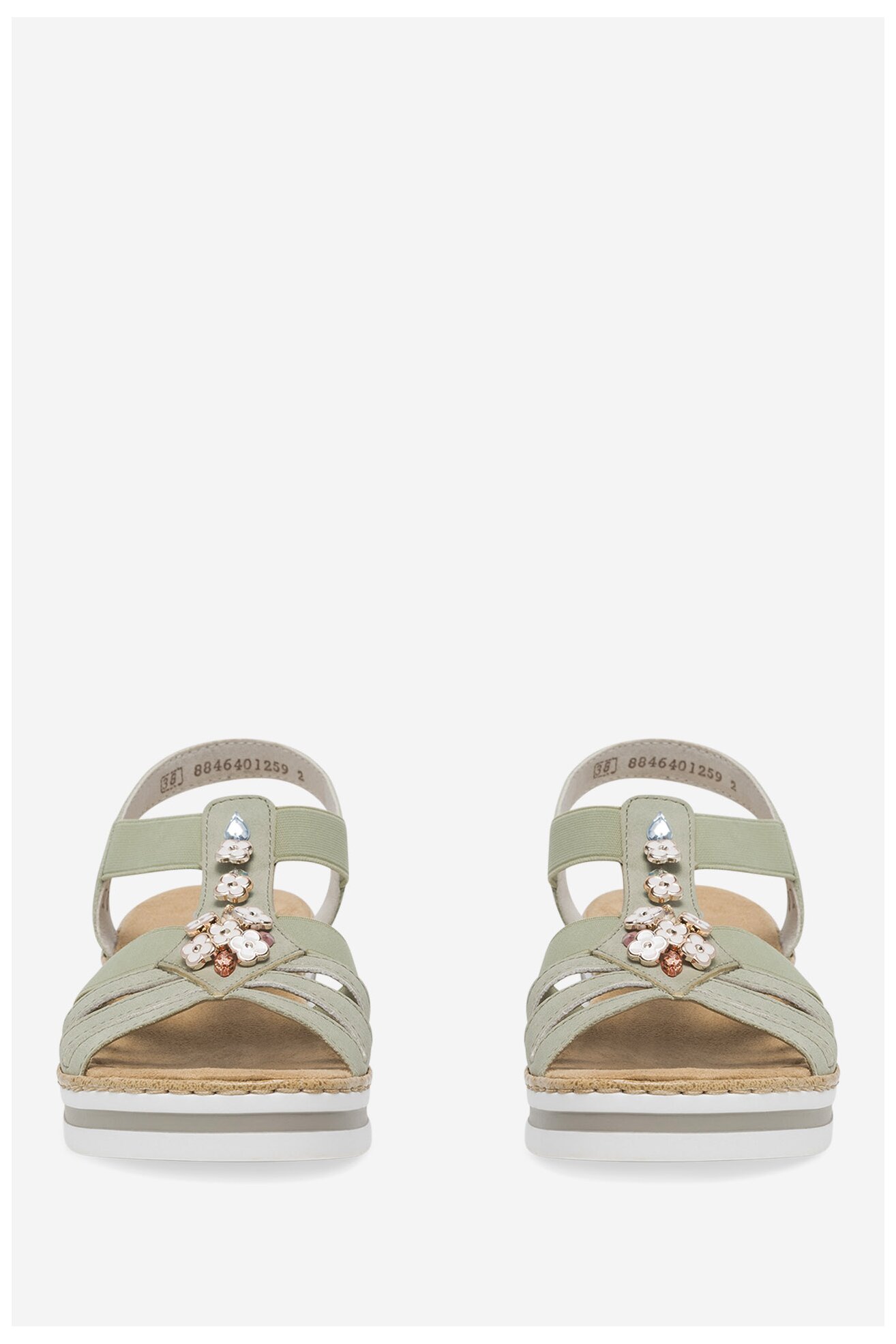 Sandały Rieker V0245-52 Zielony