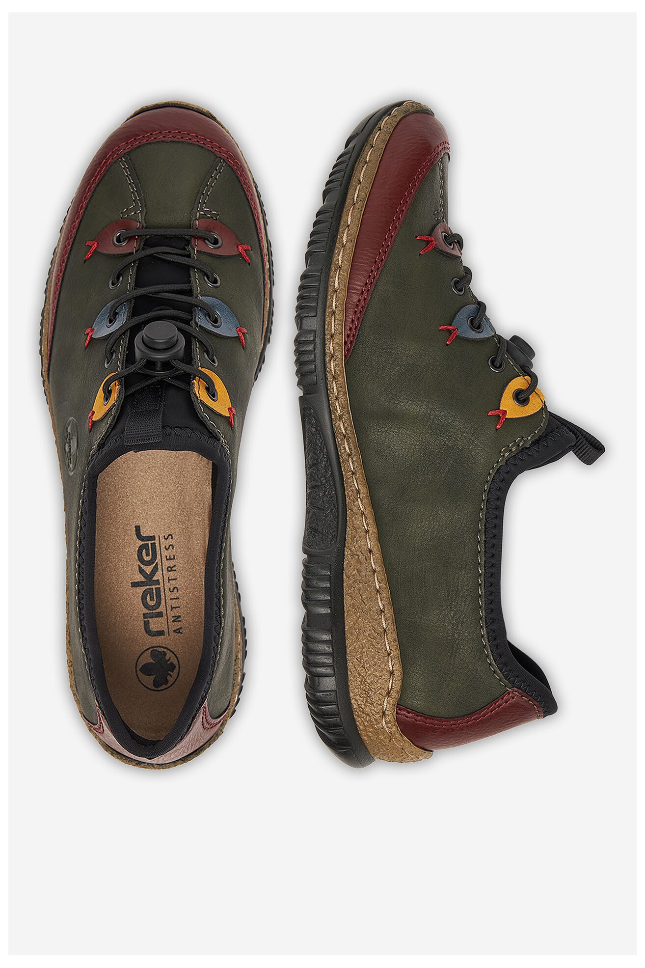 Półbuty Rieker N3271-54 Zielony