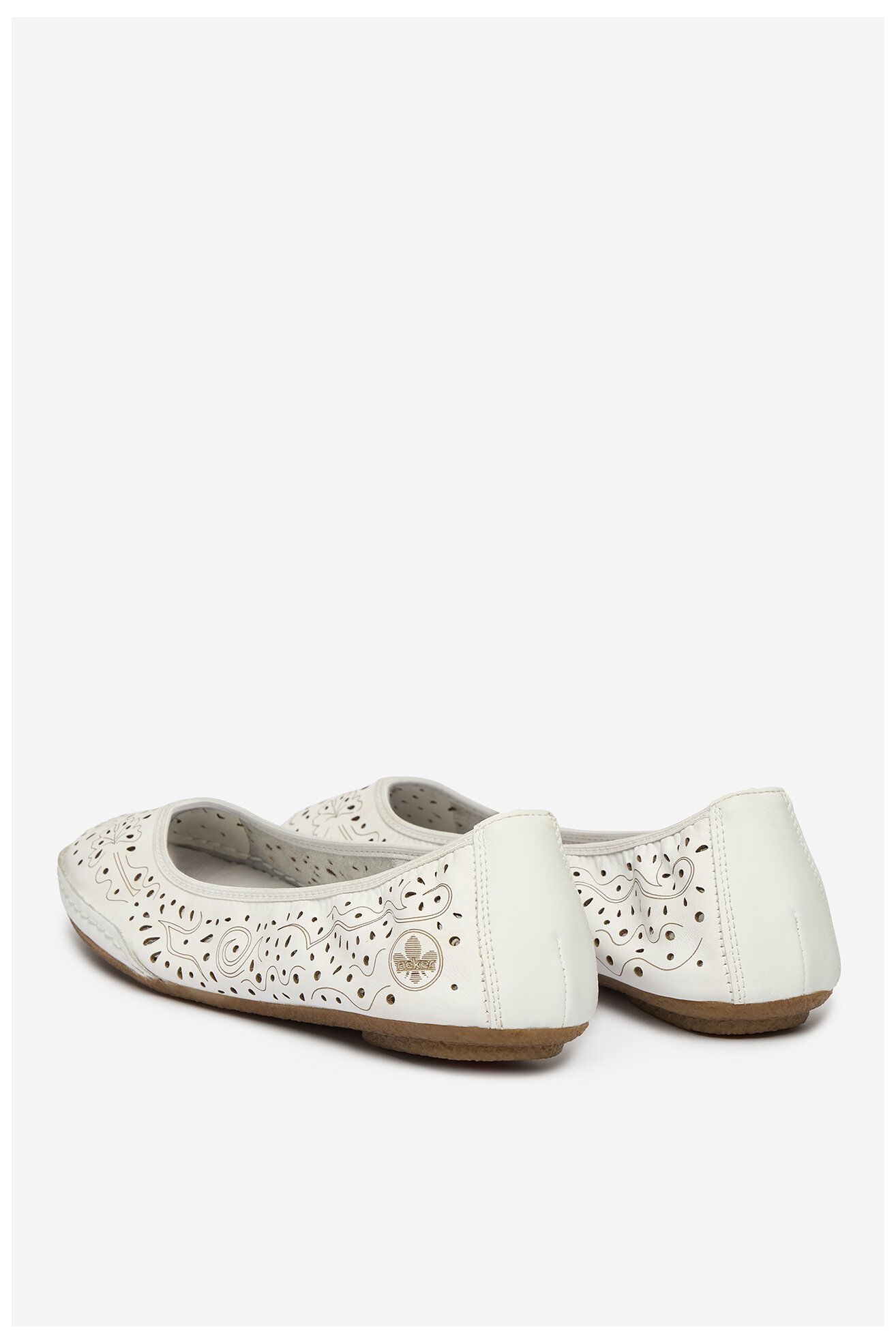 Baleriny Rieker CEO-41460-80 Biały