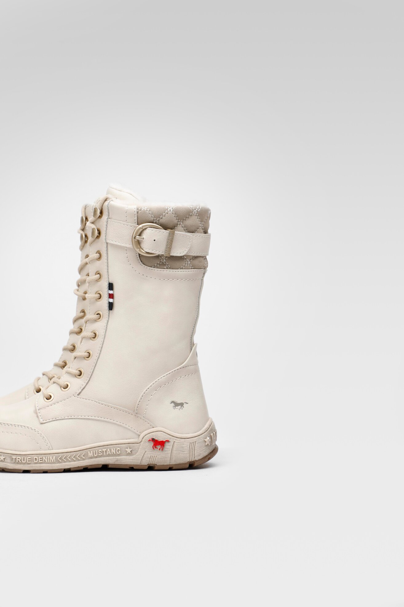 Trzewiki Mustang 1290-613-243 Biały