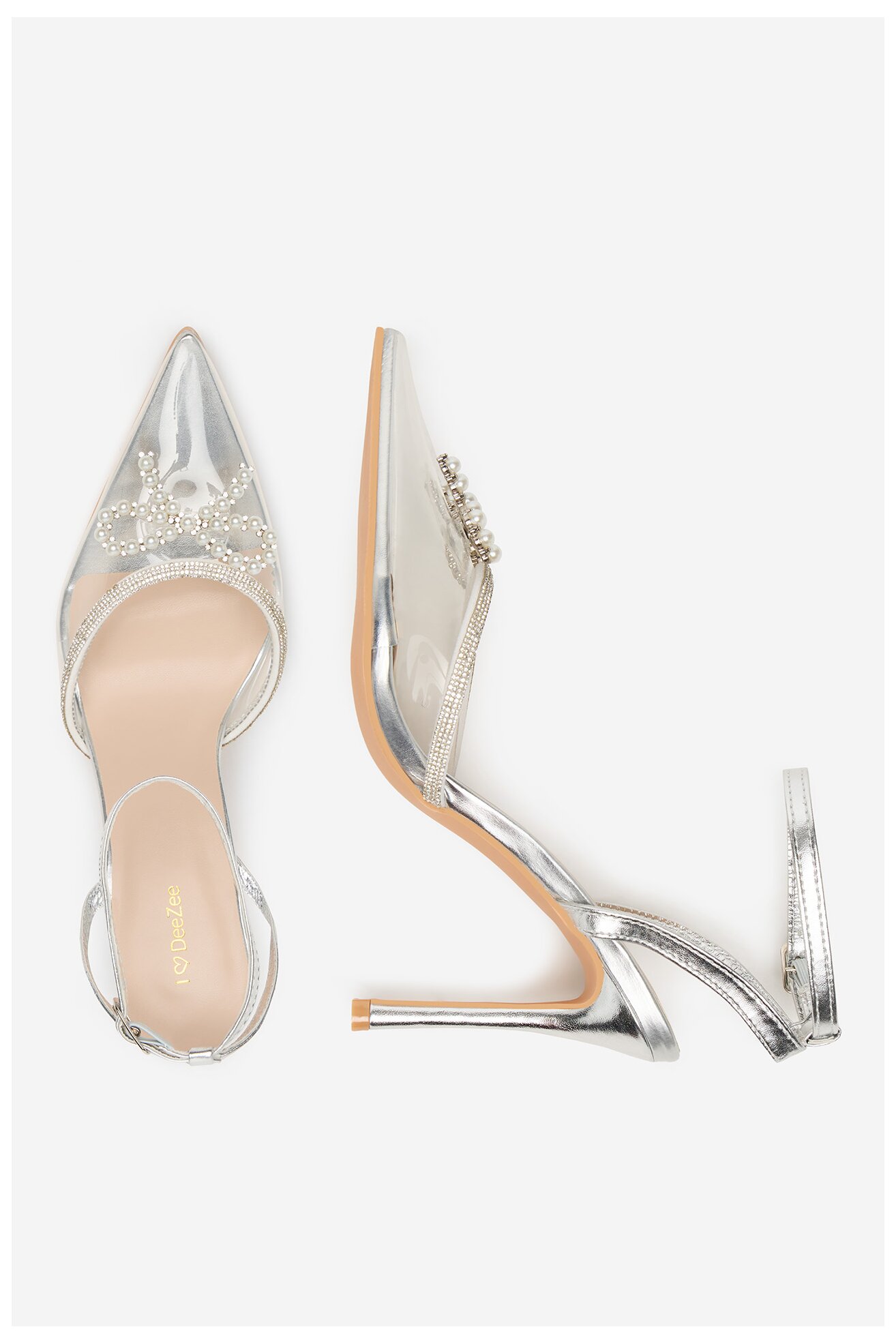 Pantofi cu toc DeeZee LIA SILVER RU ARGINTIU