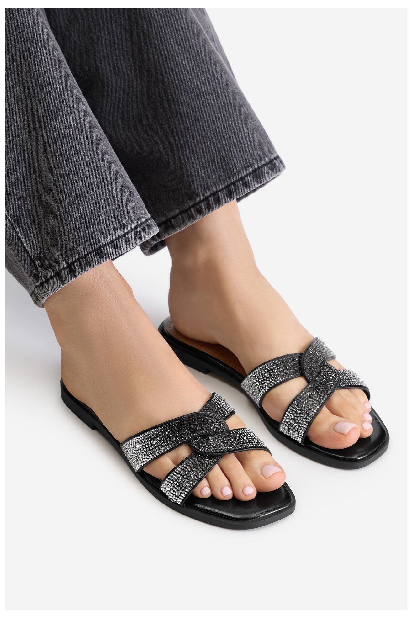 Klapki Jenny CEO-WSS21726-01 Czarny