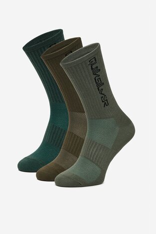 Шкарпетка QUIKSILVER AS_QUIKSILVER_100W_SS25 (3-PACK) ОЛИВКОВИЙ
