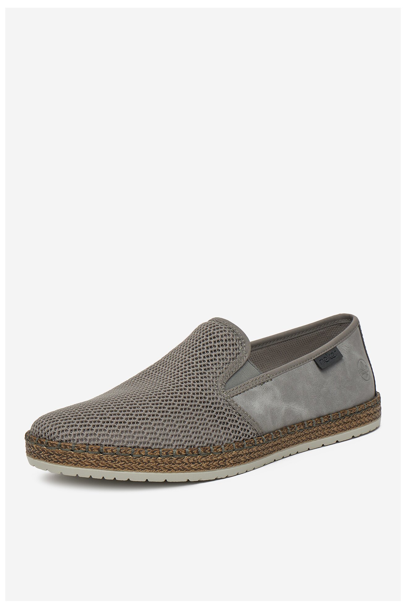 Espadryle Rieker B5265-43 Szary ciemny