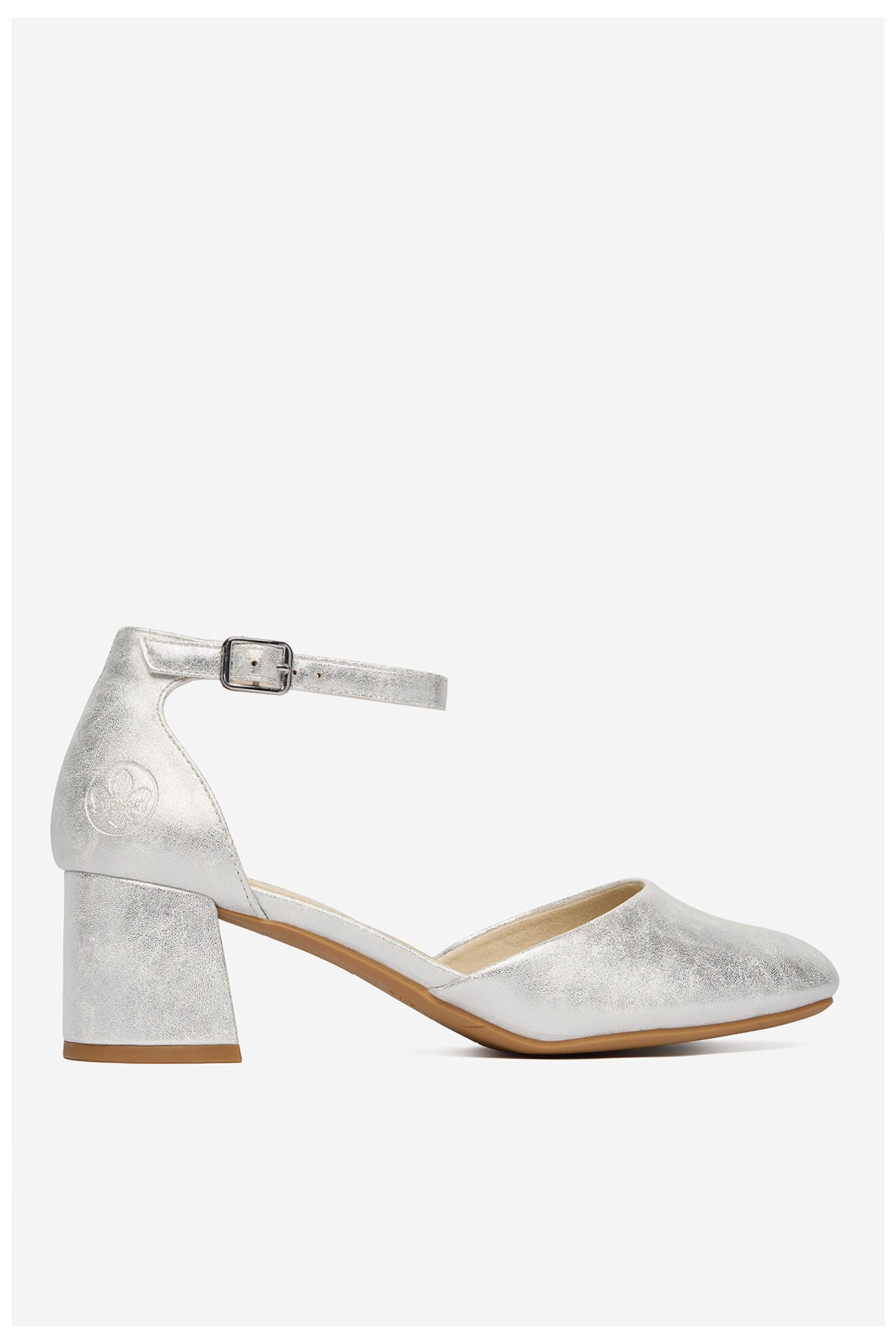 Czółenka Rieker CEO-44762-90 Srebrny