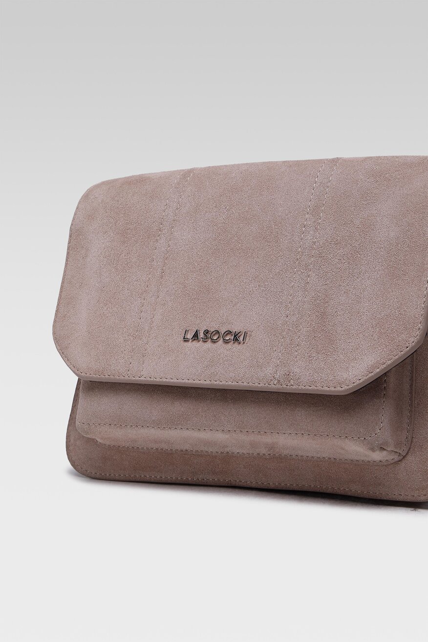 
                Lasocki - Torebka skórzana szara - 5904248473358