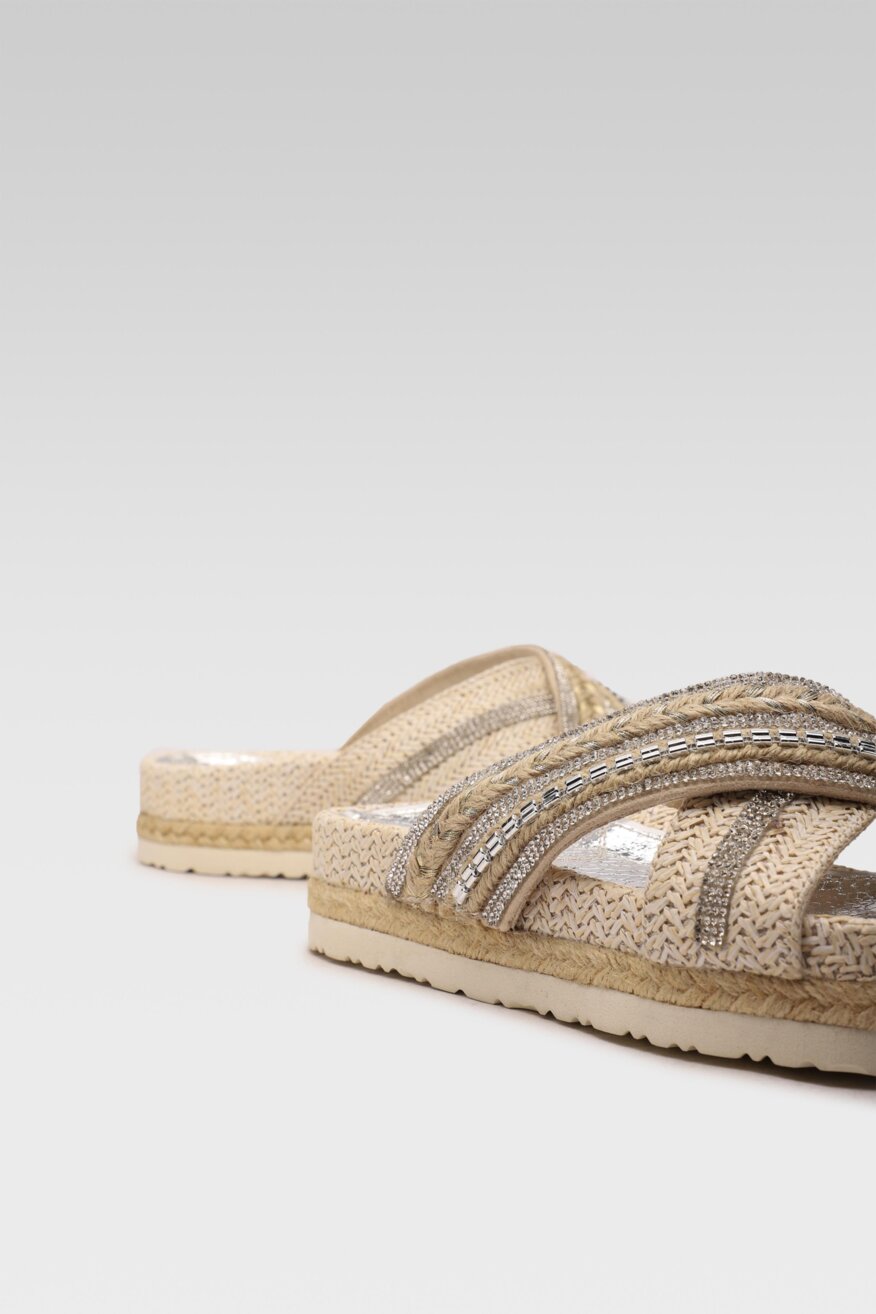 
                DeeZee - Klapki boho beżowe - 5903698675619