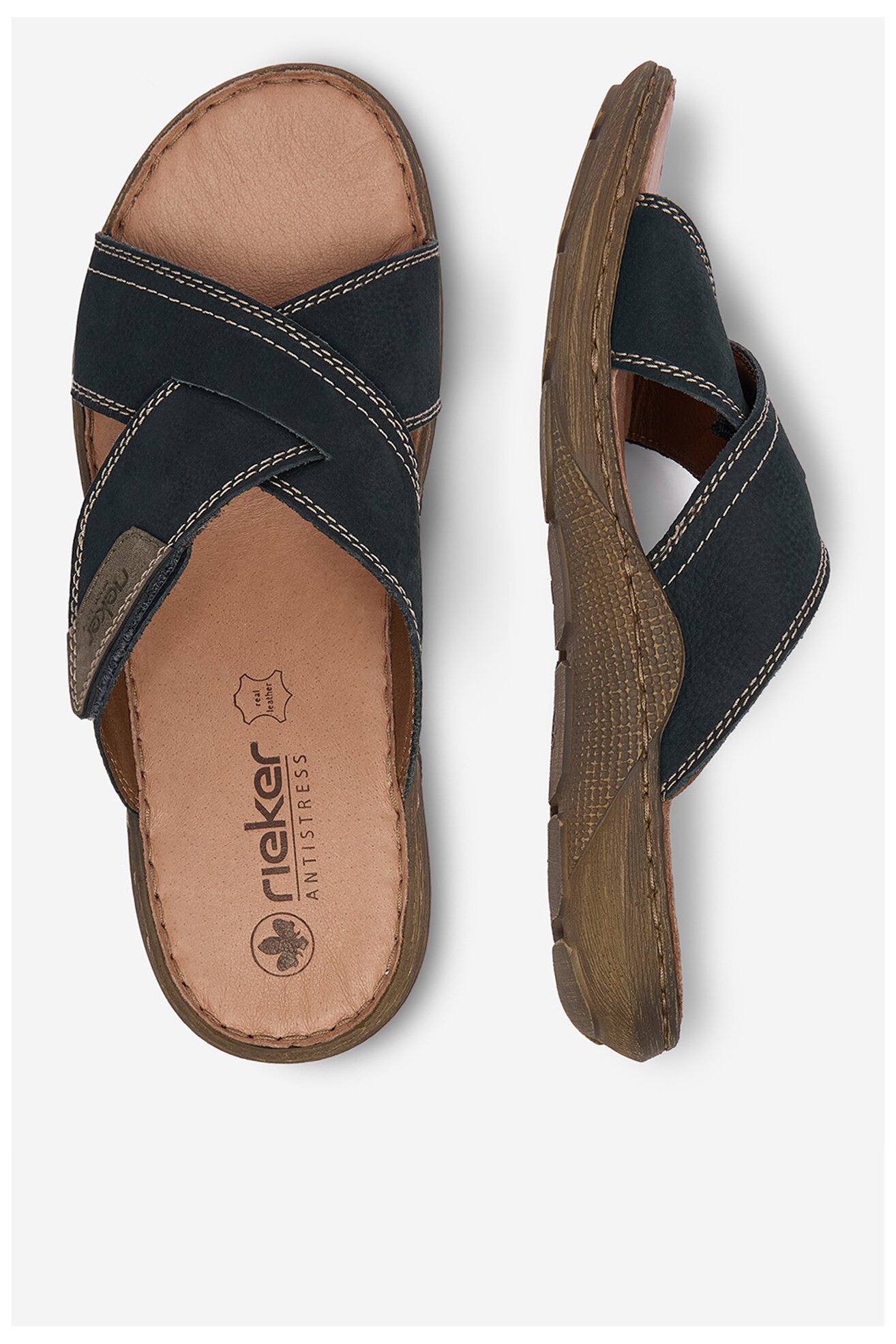 Klapki Rieker CEO-22089-14 Granatowy