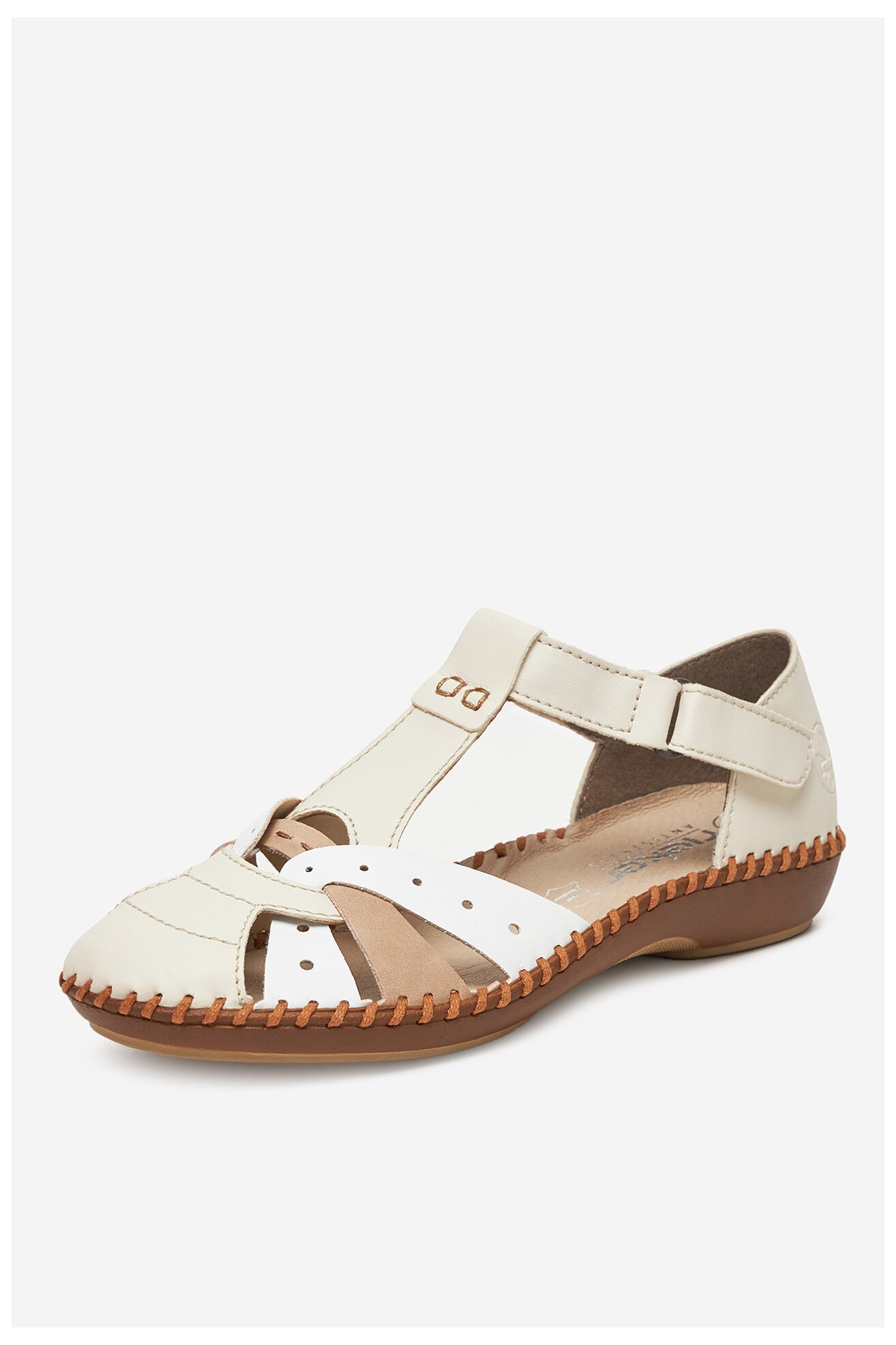 Сандали Rieker M1655-61 СЛОНОВА КОСТ