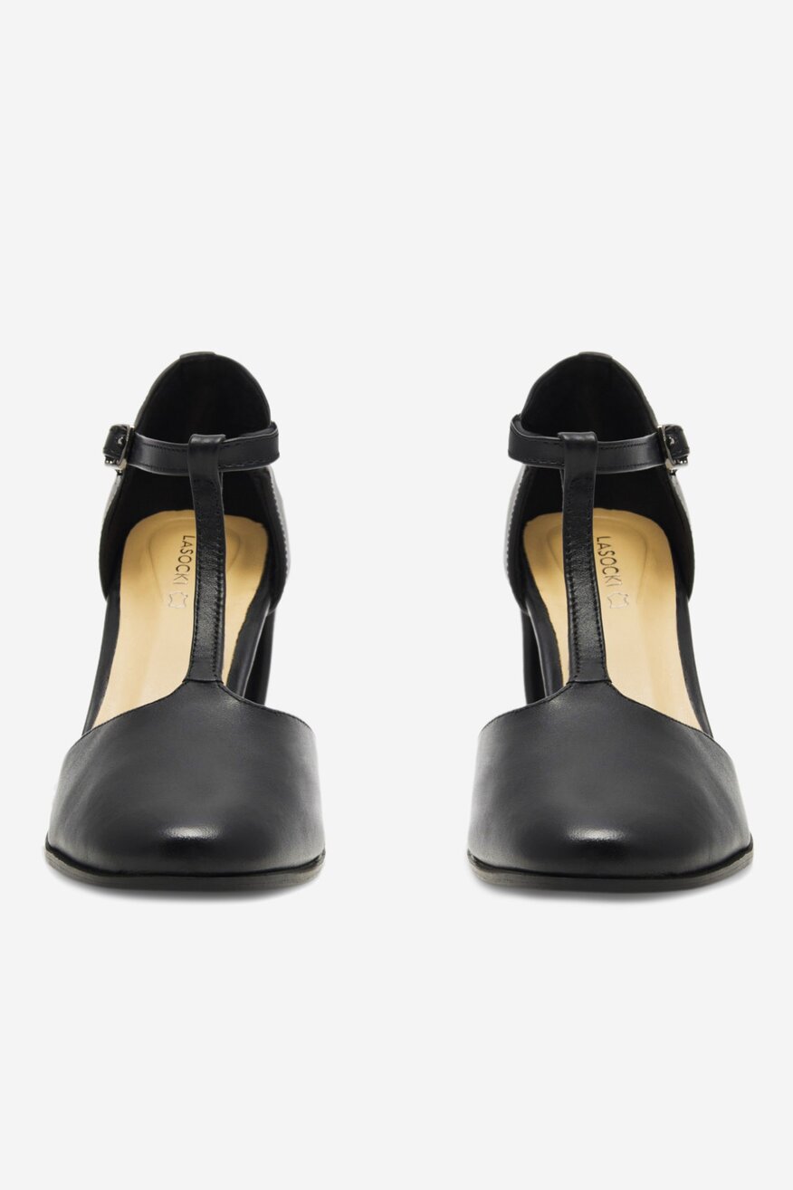 
                Lasocki - Czółenka skórzane na słupku - 5905588354543