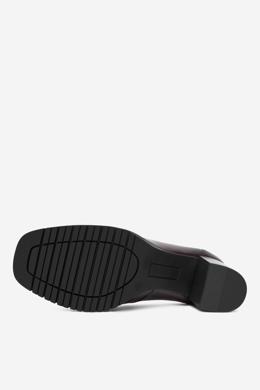 
                Lasocki - Loafersy skórzane na obcasie - 5906751354056