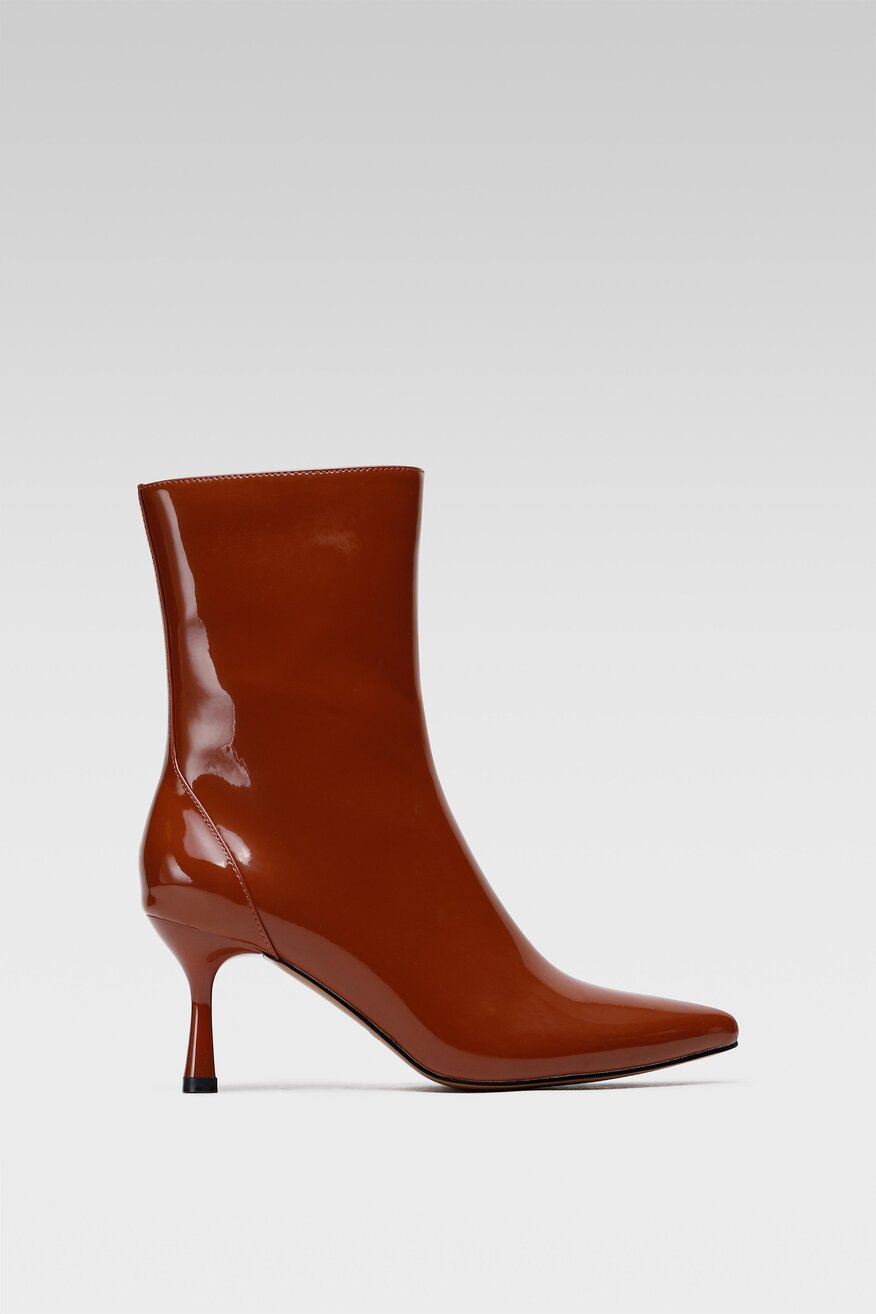 Quazi - Botki szpice brązowe - 5904248078430