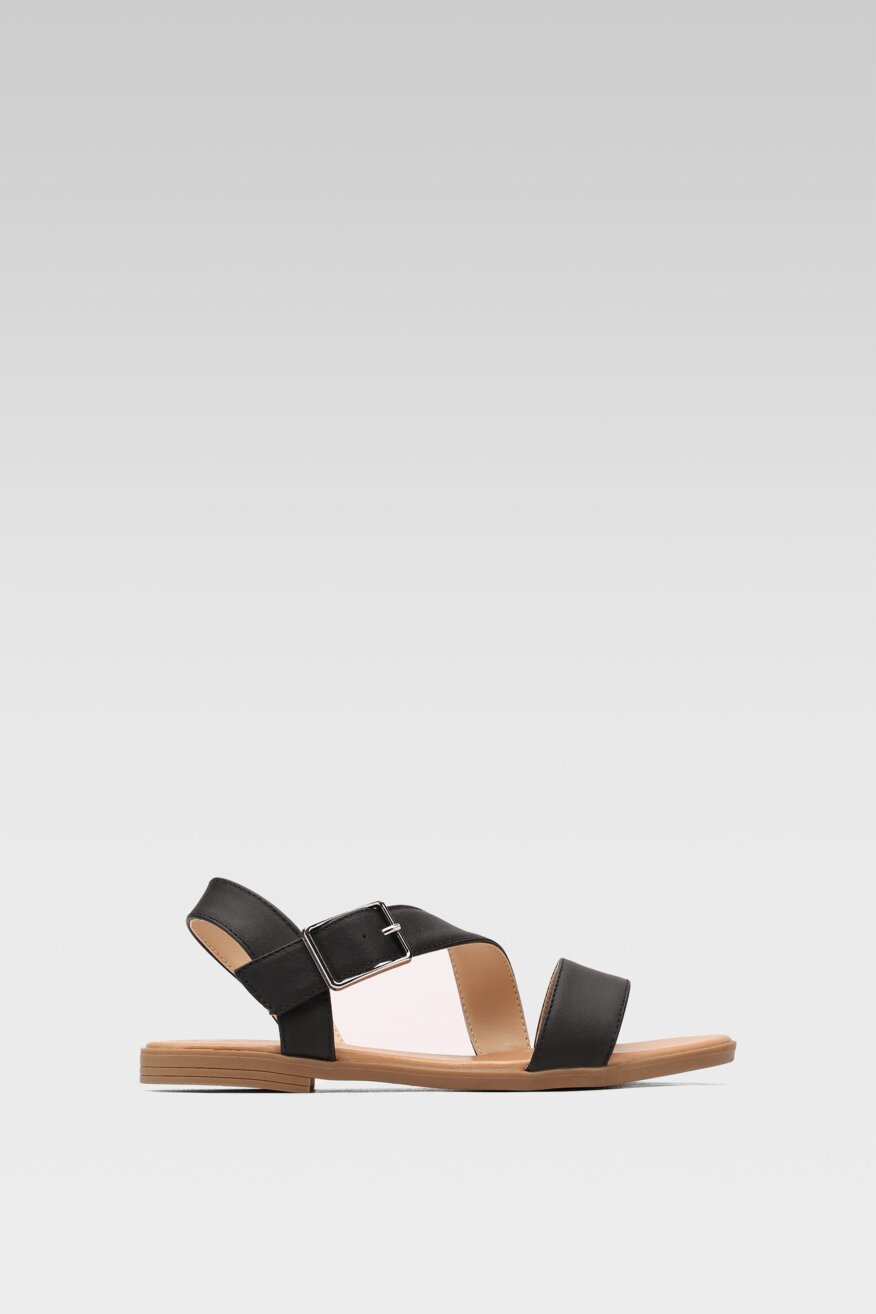 
                Jenny Fairy - Sandały czarne ze sprzączką - 5903698638829