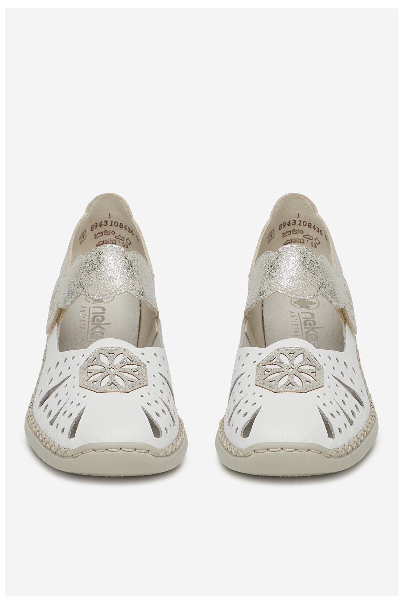 Baleriny Rieker 41368-80 Ivory