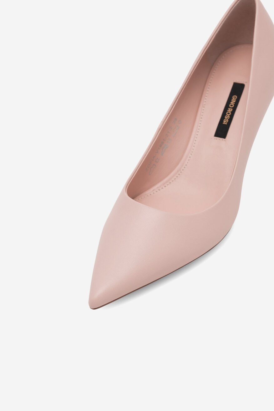 
                Gino Rossi - Czółenka skórzane na obcasie - 5905588491439