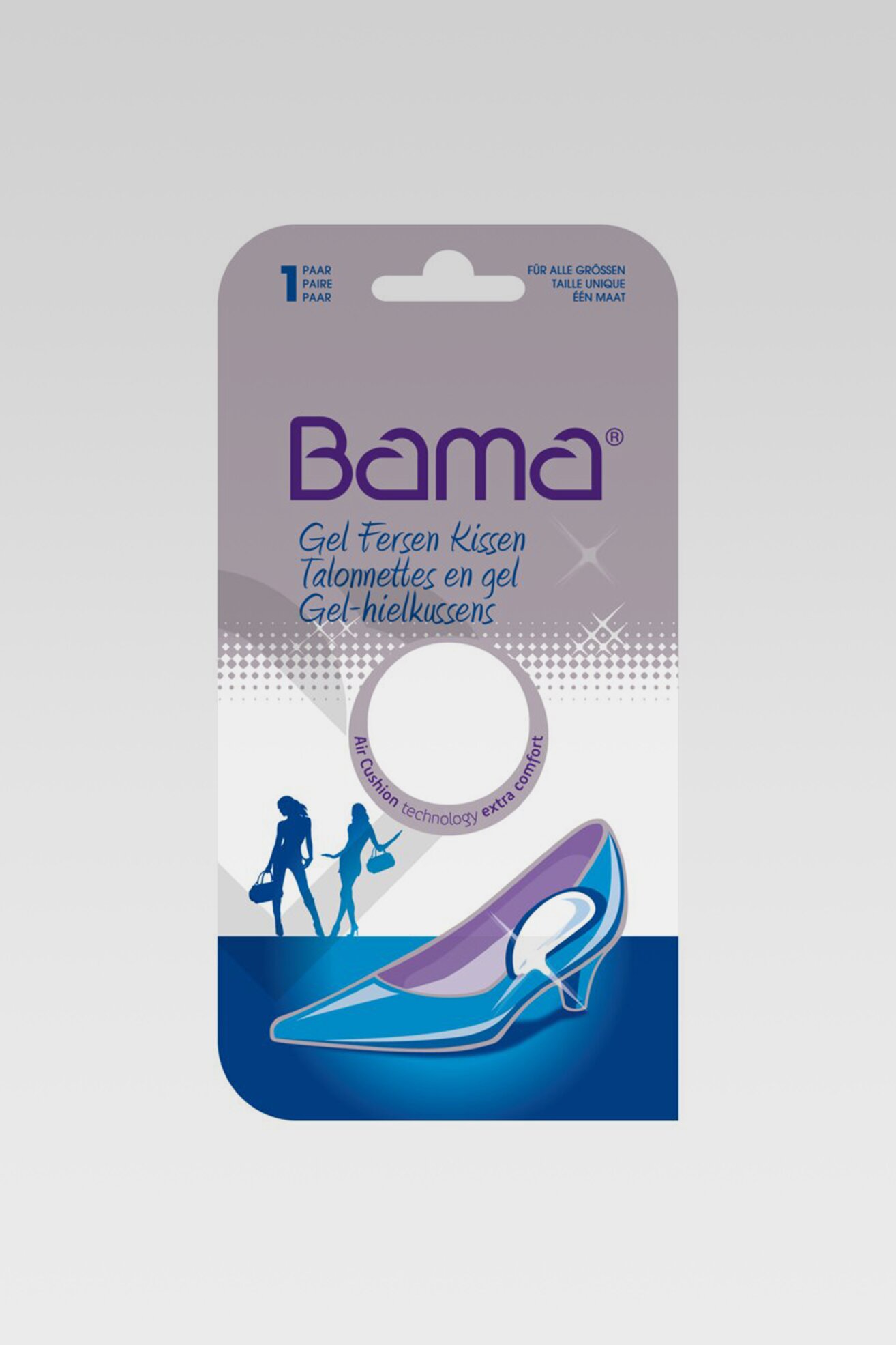 Wkładki do obuwia BAMA WKŁADKA ŻELOWE PODPIĘTKI BEZ KOLORU -