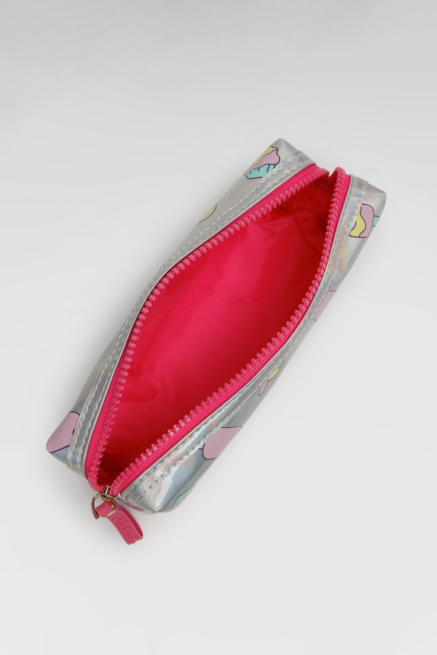 
                Nelli Blu - Piórnik z printem różowy - 5903698565569