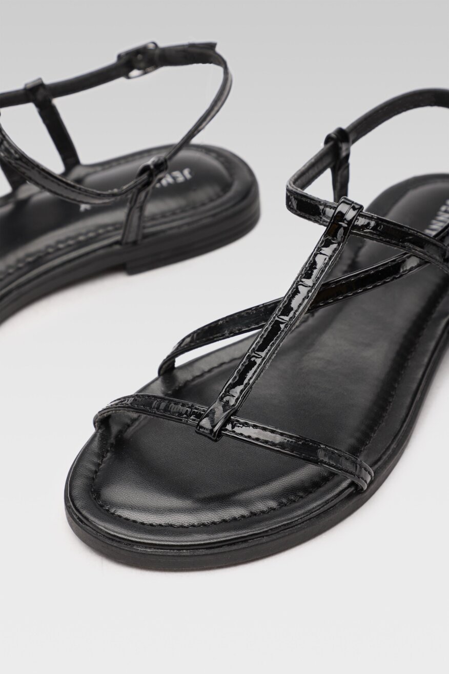 Jenny Fairy - Sandały czarne ze sprzączką - 5903698615141