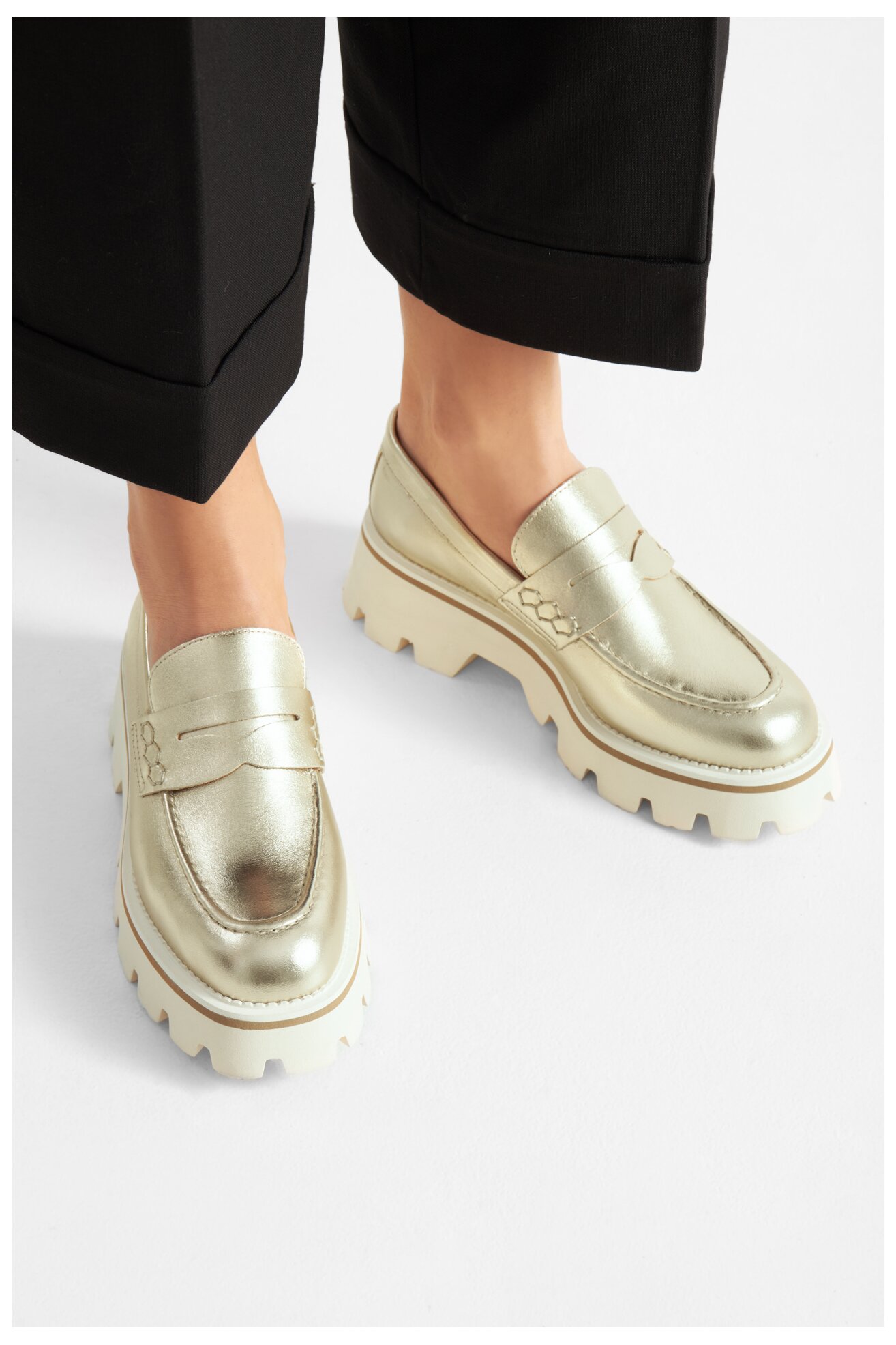 Mokaszin Badura GISELLE-24SS202 ARANY