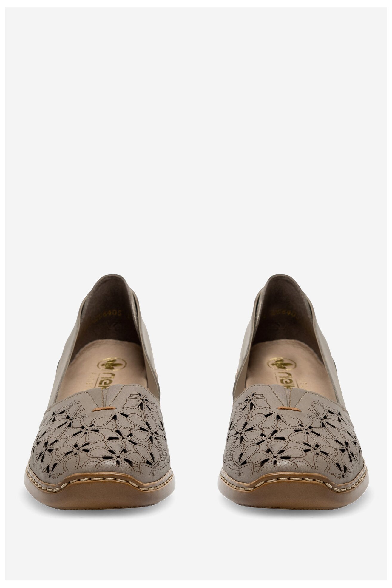 Półbuty Rieker 41356-64 Beżowy ciemny