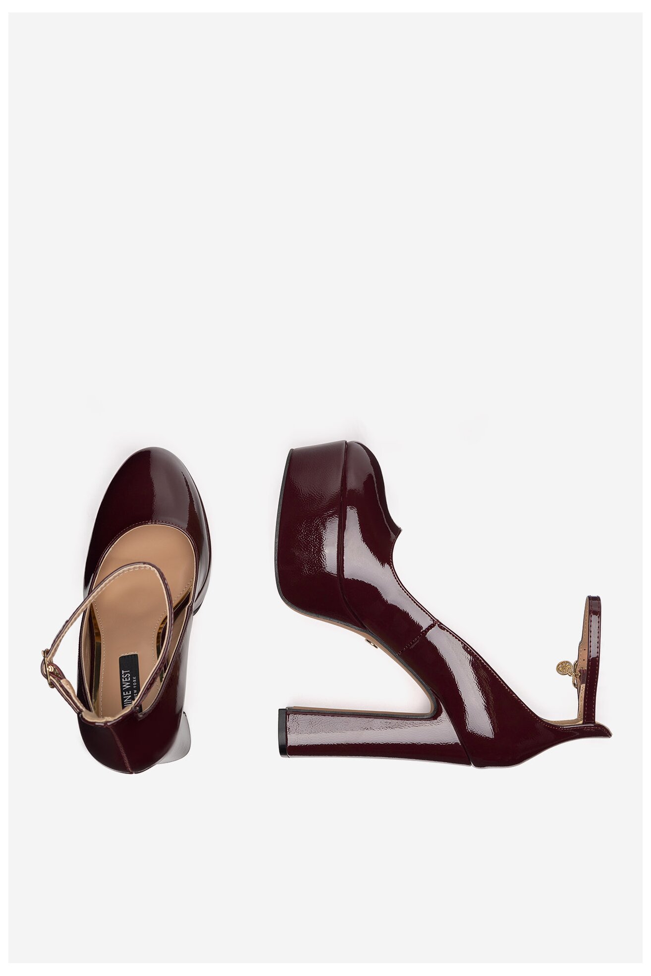 Körömcipő NINE WEST WFA3040-1 BORDÓ