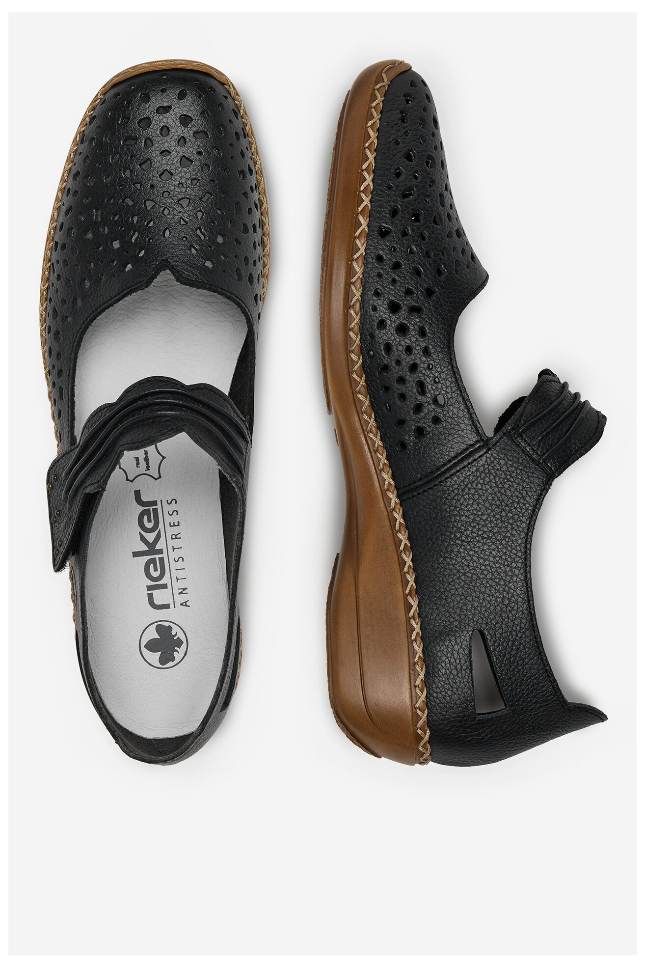 Baleriny Rieker CEO-41399-14 Granatowy