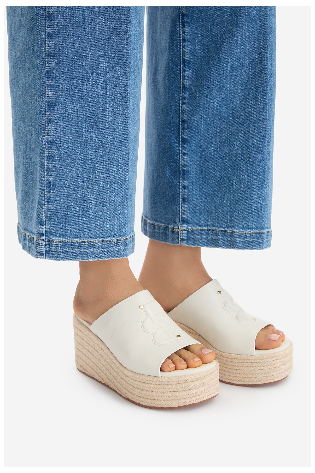 Klapki Badura EO-AMINA-LT0228-26-801 Biały