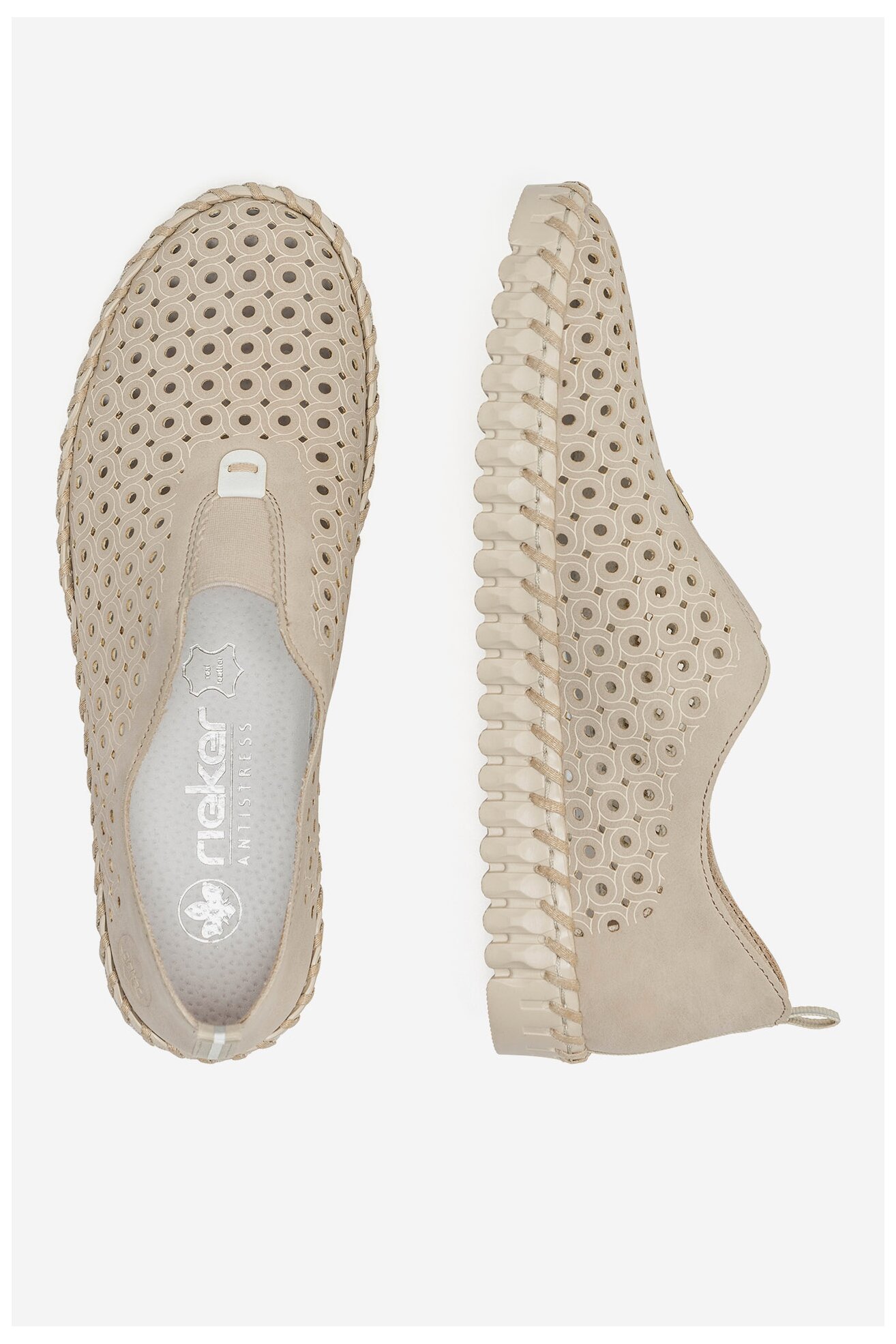 Espadryle Rieker N1963-62 Beżowy