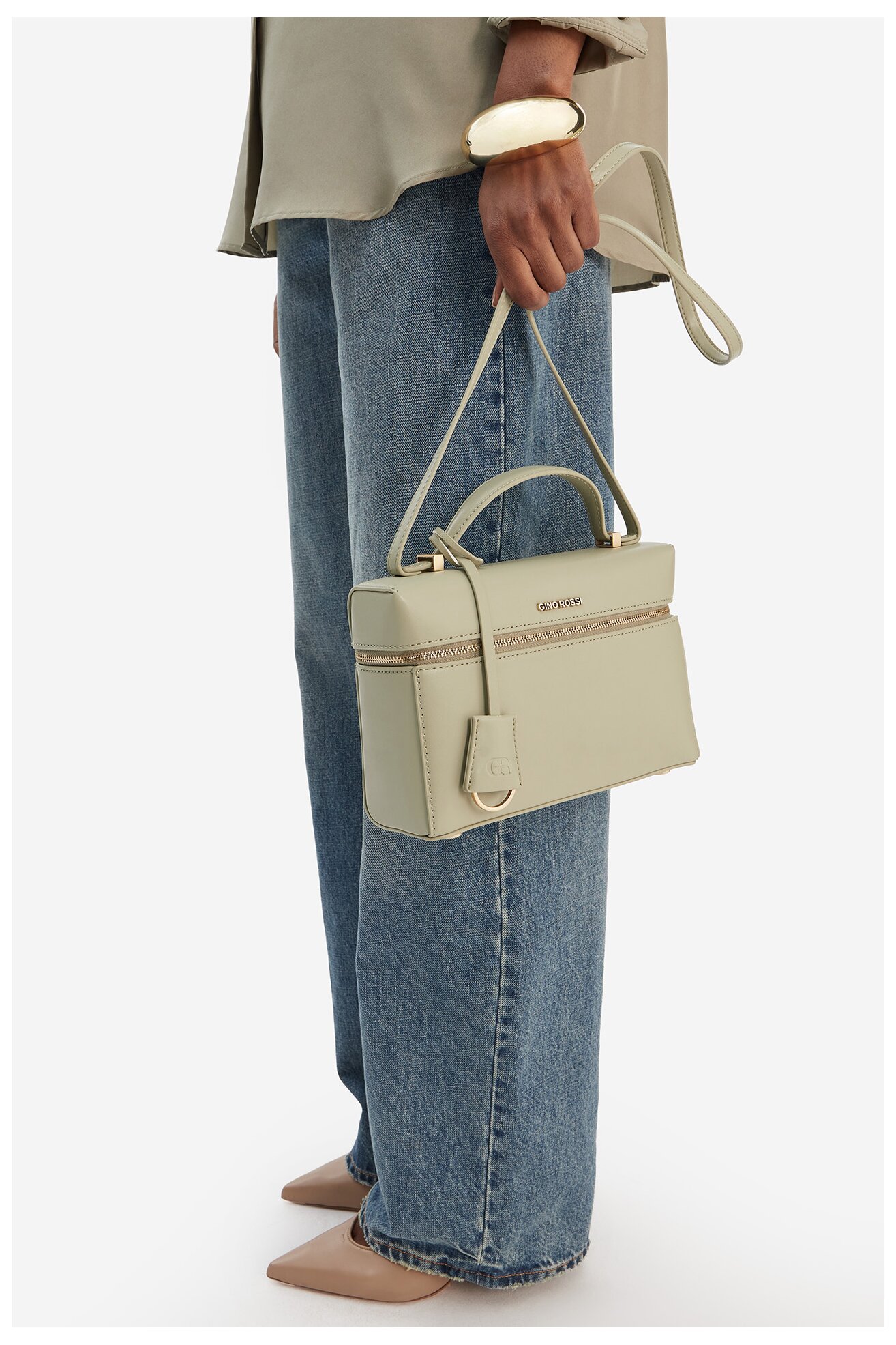 Сумка З Ремінцем Gino Rossi EO-LX10265 СВІТЛО-ОЛИВКОВИЙ