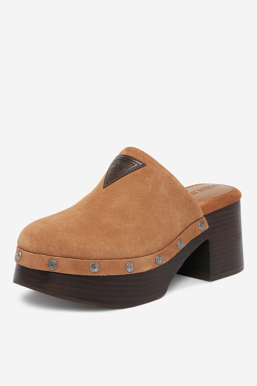 
                GUESS JEANS - Klapki skórzane - 5907964055792