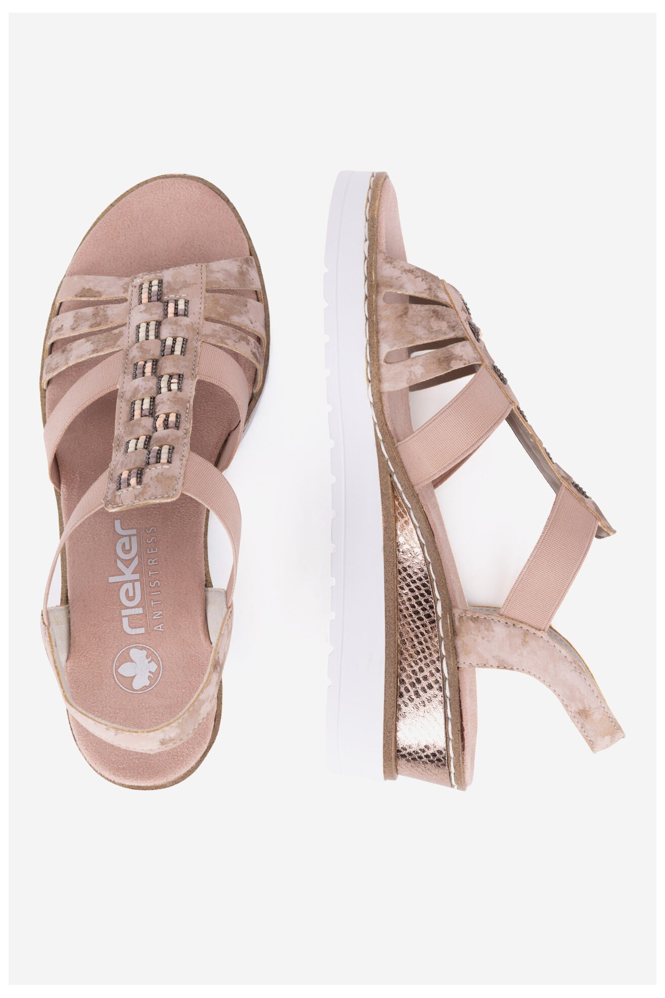 Sandały Rieker V3822-31 Różowy