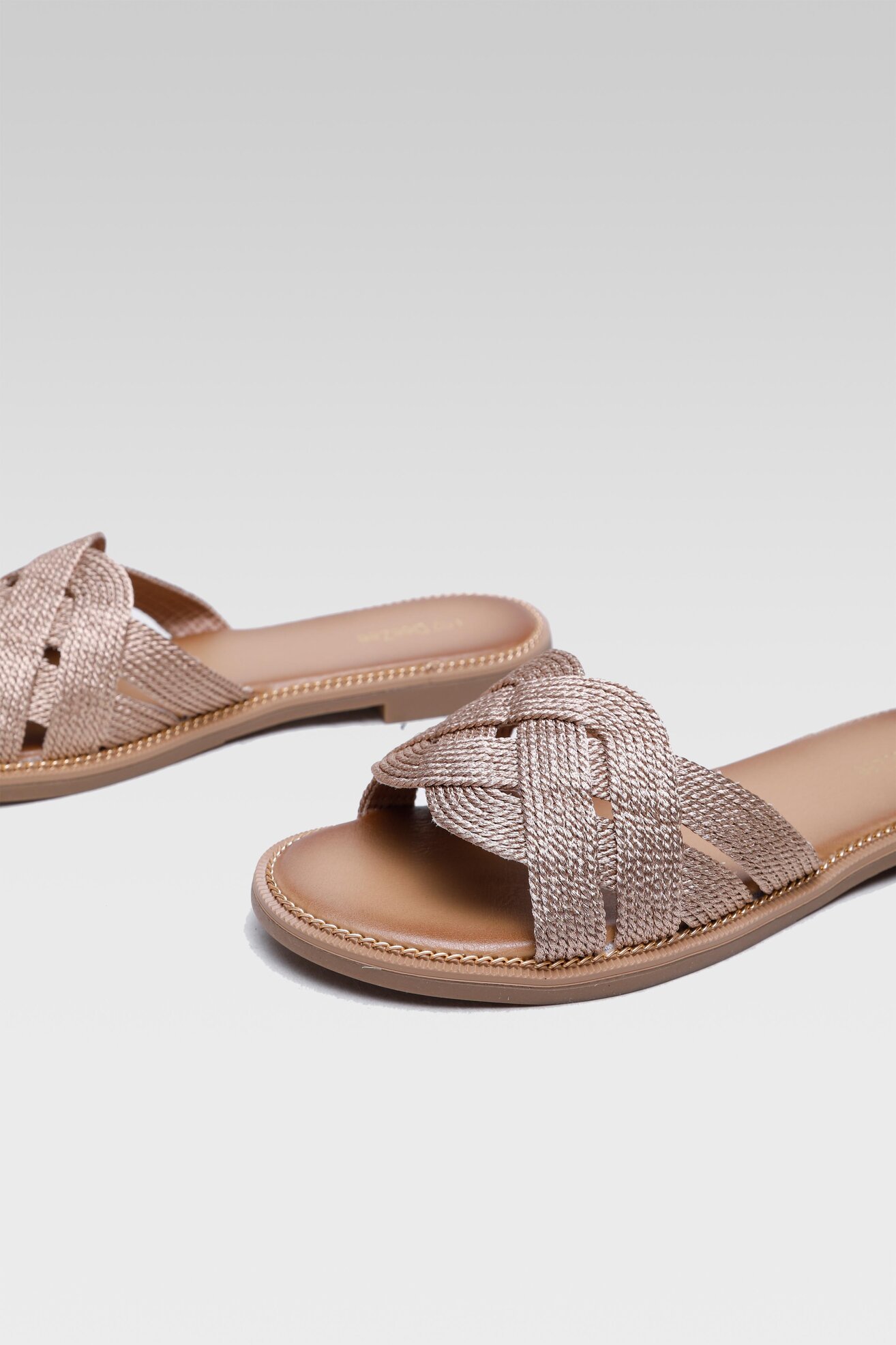 Klapki DeeZee WS5291-14 Złoty