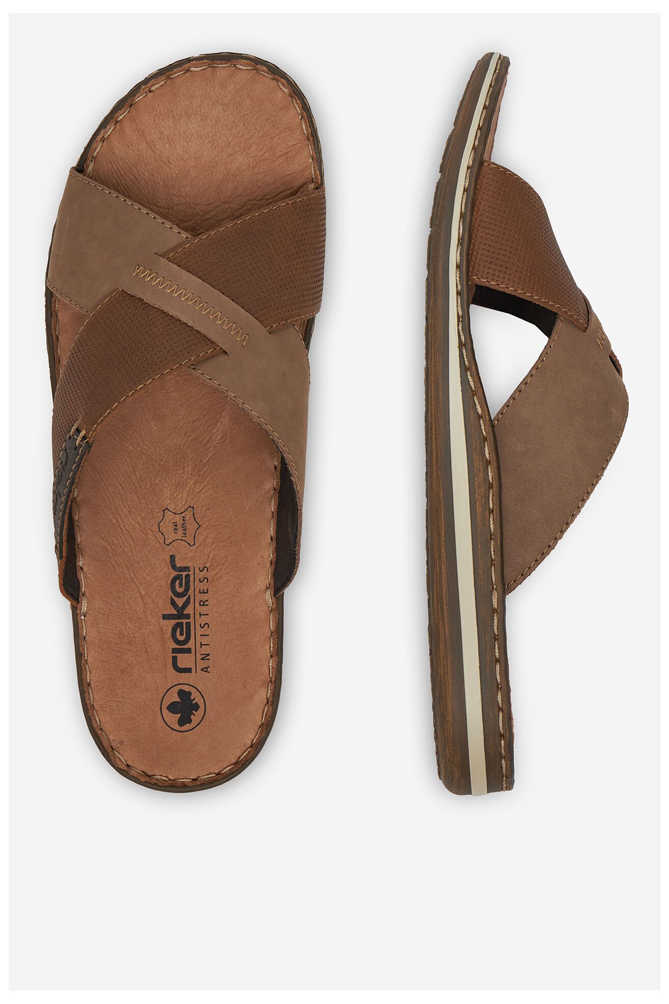 Klapki Rieker CEO-21088-25 Beżowy ciemny